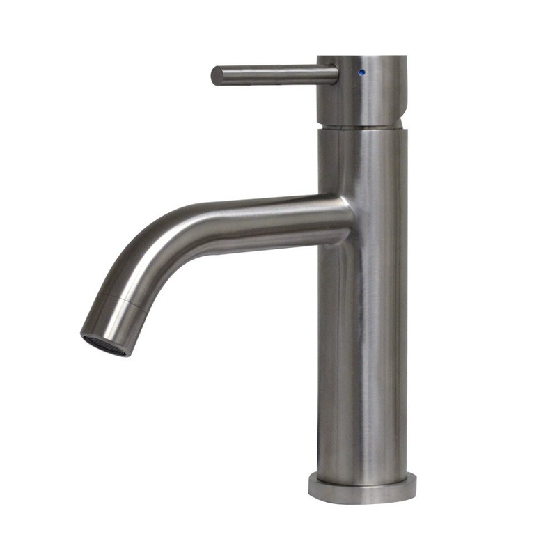 Whitehaus WHS8601-SB-BSS Waterhaus Single Lever Elevated Bathroom Faucet