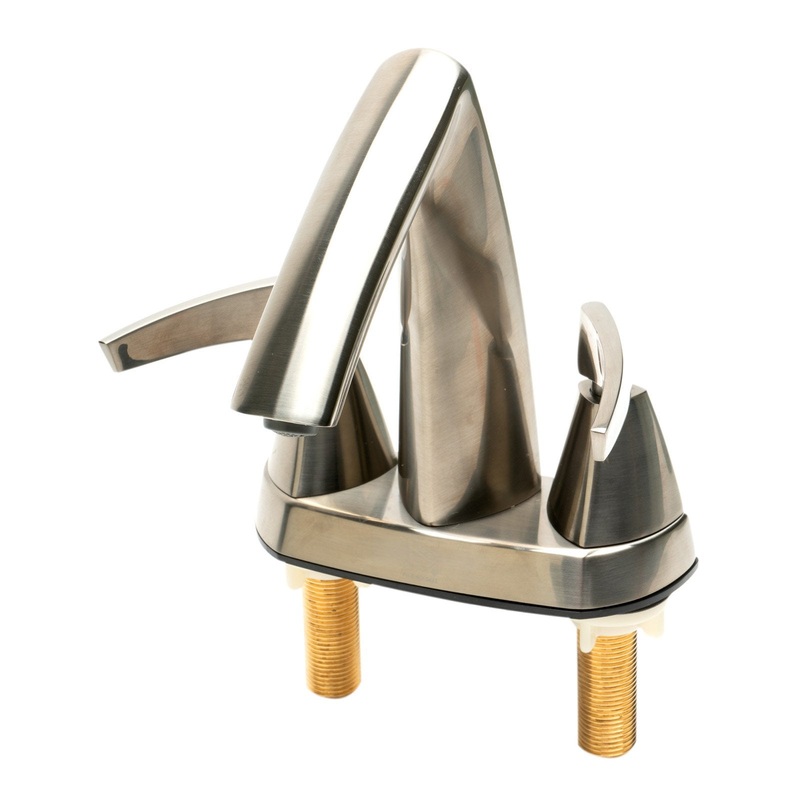 ALFI Brand AB1003-BN Brushed Nickel Two-Handle 4″ Centerset Bathroom Faucet