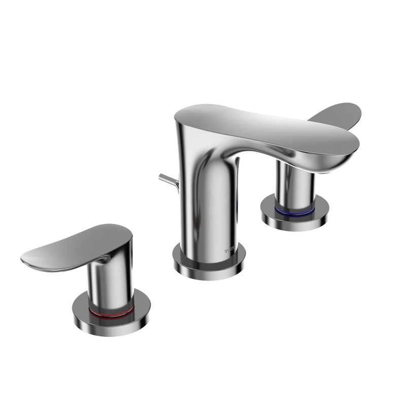 TOTO TLG01201U#CP GO Series Two Handle Widespread Bathroom Sink Faucet with Drain Assembly, Polished Chrome