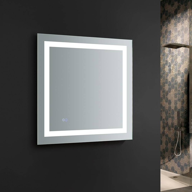 Fresca FMR023030 Santo 30″ Wide x 30″ Tall Bathroom Mirror with LED Lighting