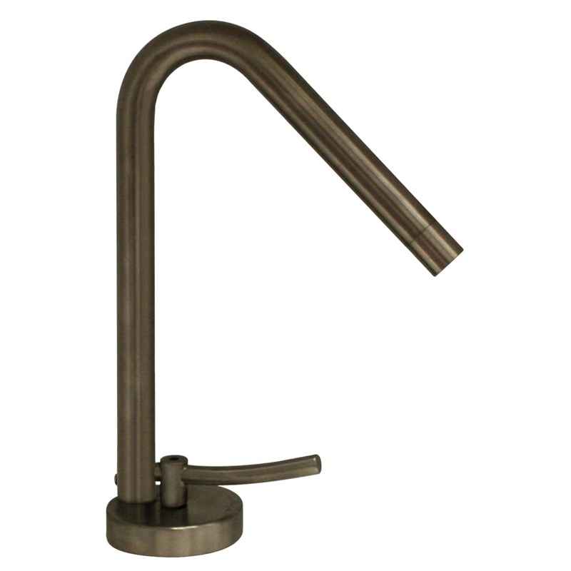 Whitehaus WH81211-BN Metrohaus Single Hole Faucet with Swivel Spout, Lever Handle