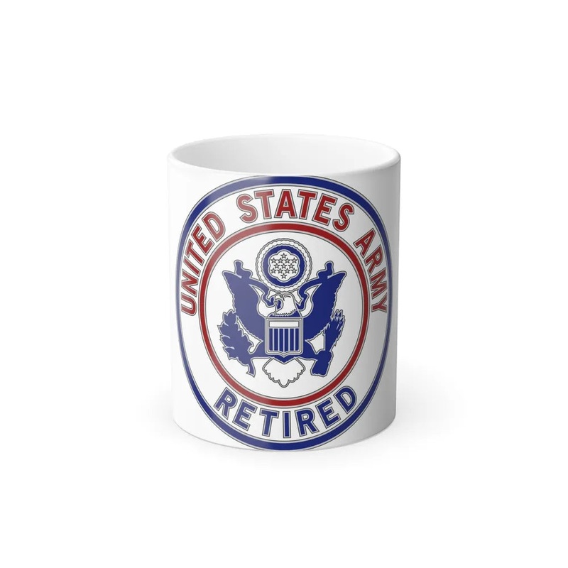 Retired Service Identification Badge 2 (U.S. Army) Color Changing Coffee Mug