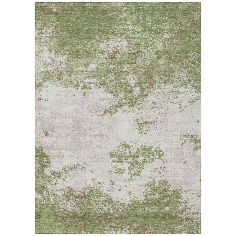 Aera Green Washable Indoor-Outdoor Rug