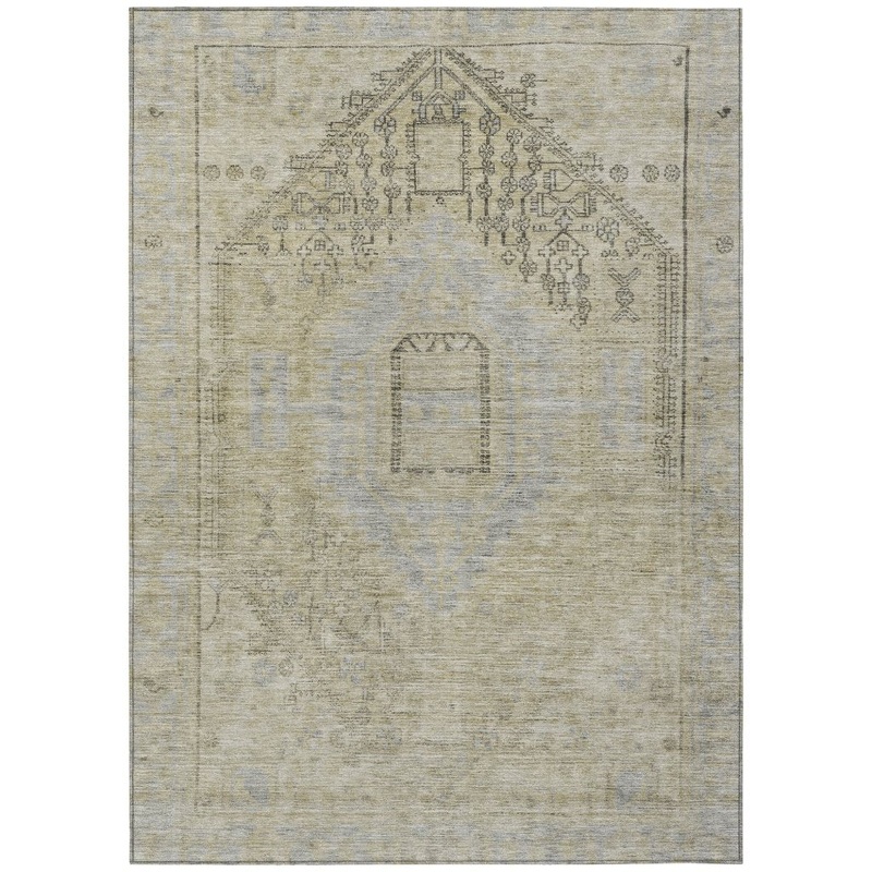 Alma Brown Washable Indoor-Outdoor Rug