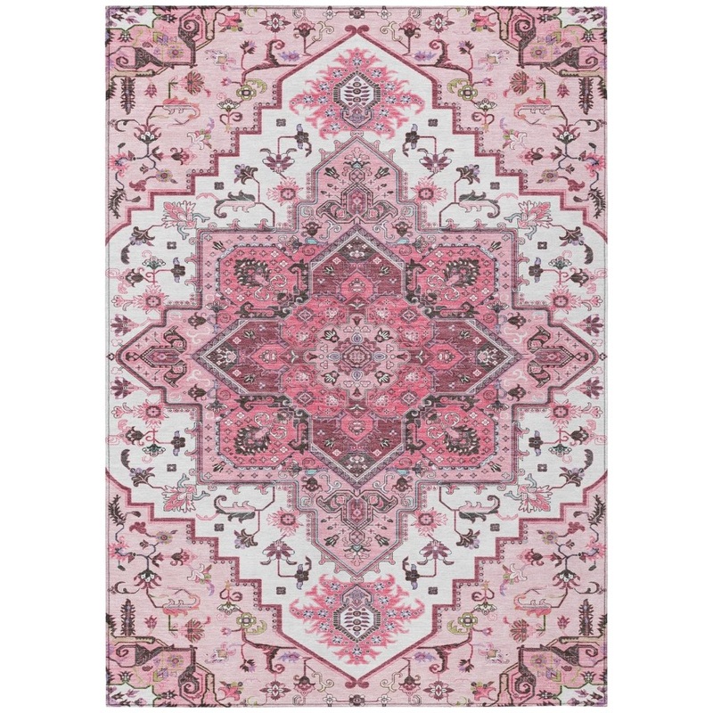 Bellaya Pink Washable Indoor-Outdoor Rug