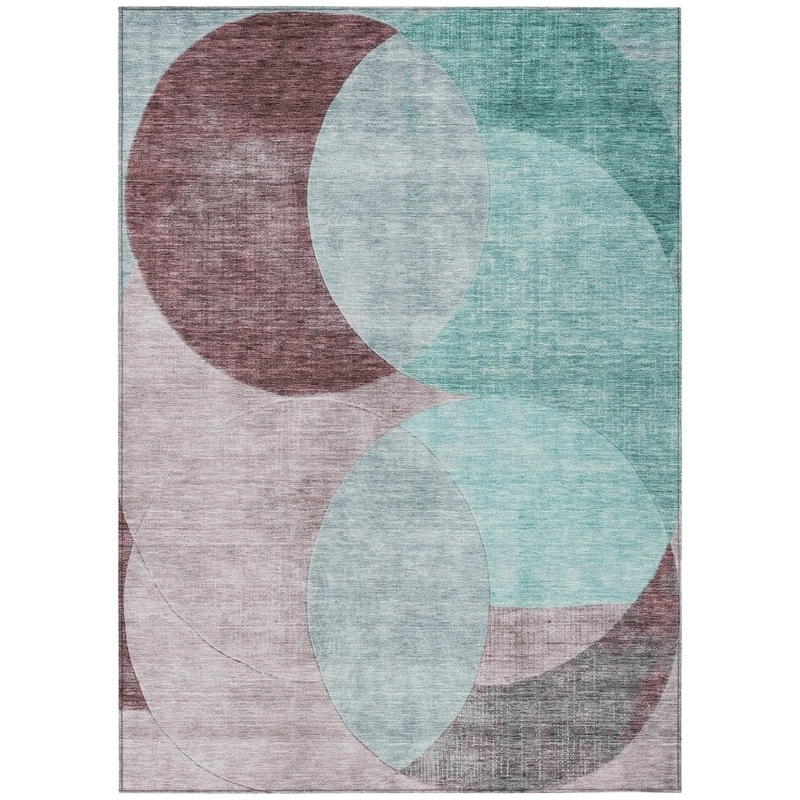 Henry Teal Washable Indoor-Outdoor Rug