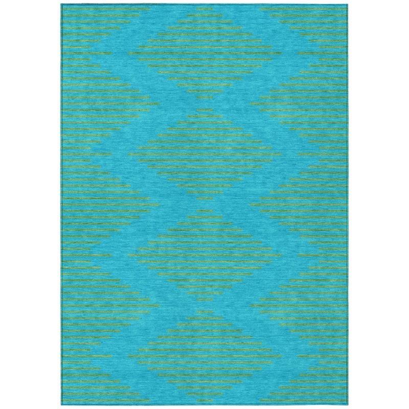 Norelia Aqua Washable Indoor-Outdoor Rug