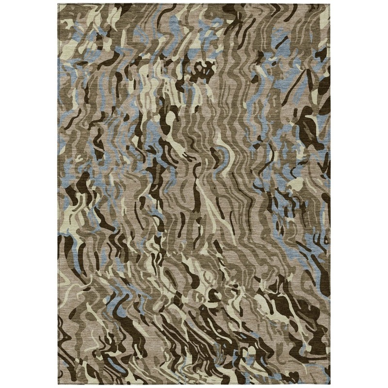 Saphara Taupe Washable Indoor-Outdoor Rug