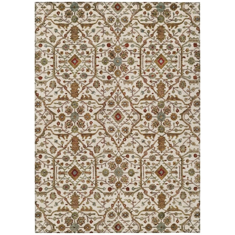 Zara Ivory Washable Indoor-Outdoor Rug