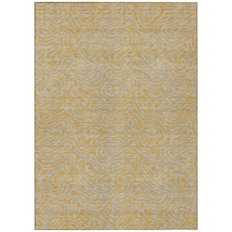 Zena Gold Washable Indoor-Outdoor Rug