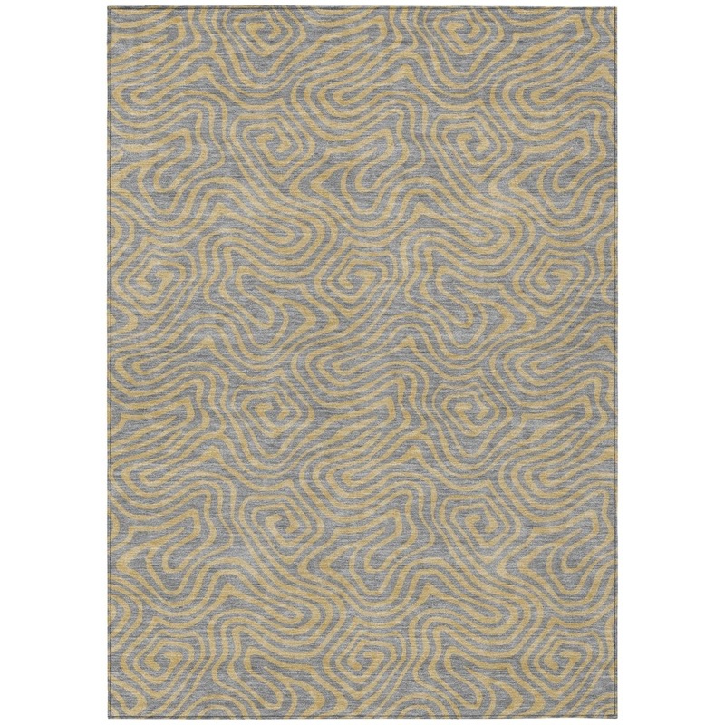 Zena Gray Washable Indoor-Outdoor Rug
