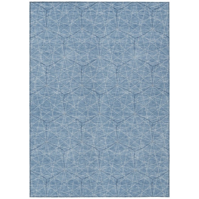 Alina Blue Washable Indoor-Outdoor Rug