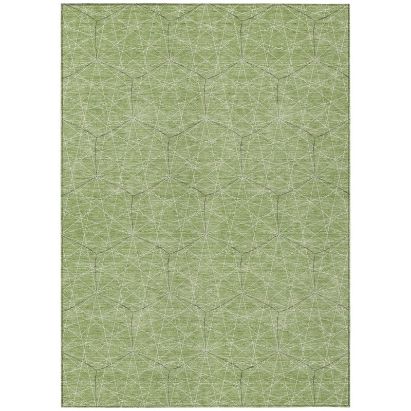 Alina Green Washable Indoor-Outdoor Rug
