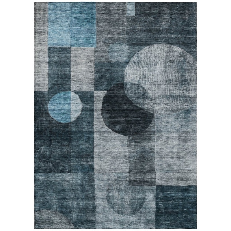 Amara Teal Washable Indoor-Outdoor Rug
