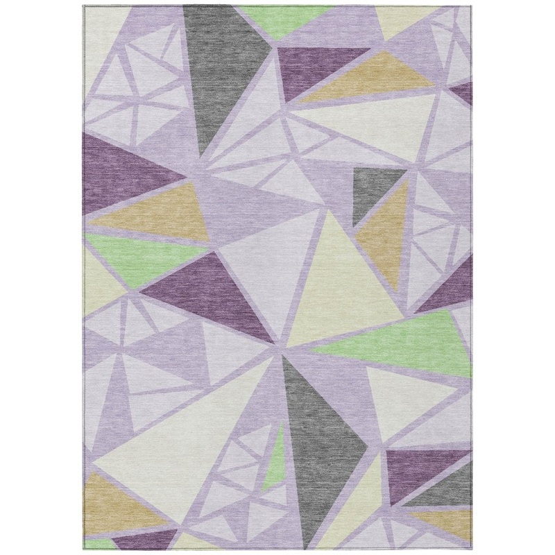 Aristea Purple Washable Indoor-Outdoor Rug