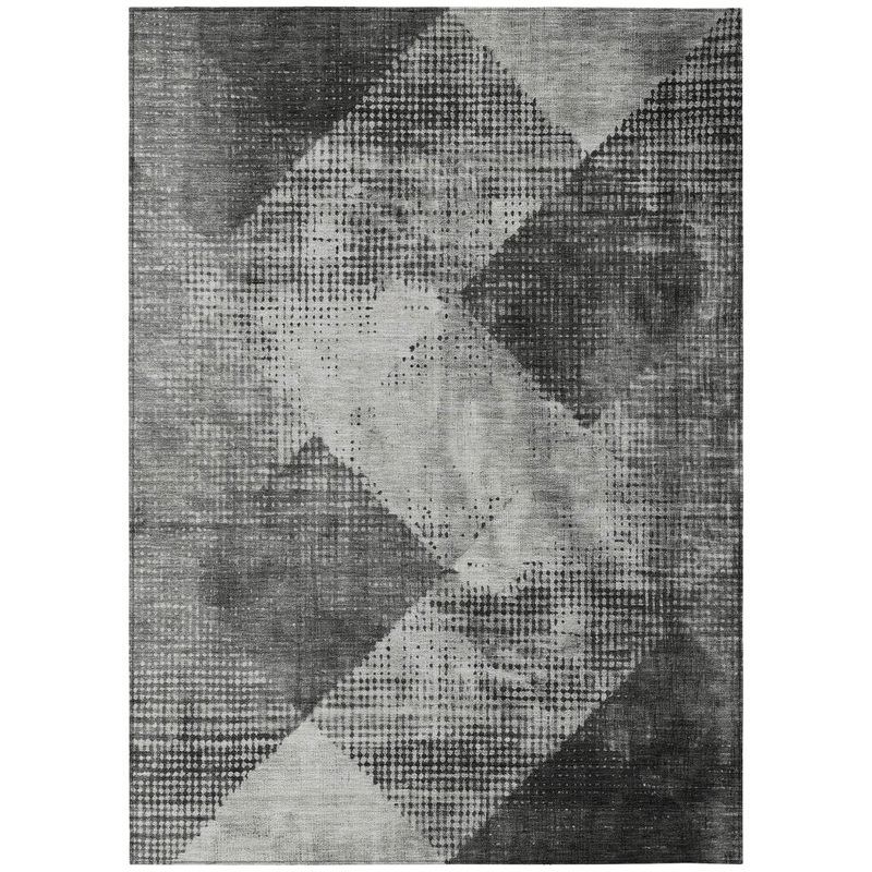 Arvaya Gray Washable Indoor-Outdoor Rug