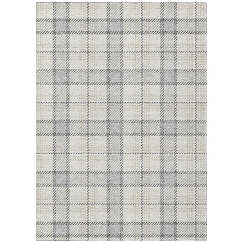 Zinara Gray Washable Indoor-Outdoor Rug