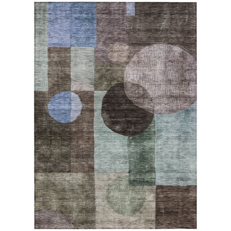 Amara Brown Washable Indoor-Outdoor Rug