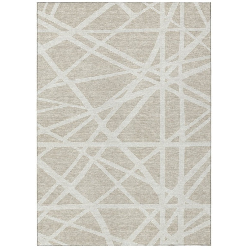 Zephina Beige Washable Indoor-Outdoor Rug