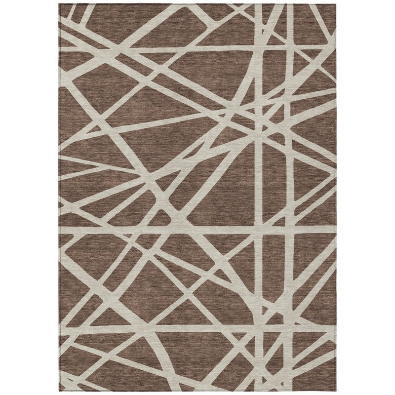 Zephina Brown Washable Indoor-Outdoor Rug