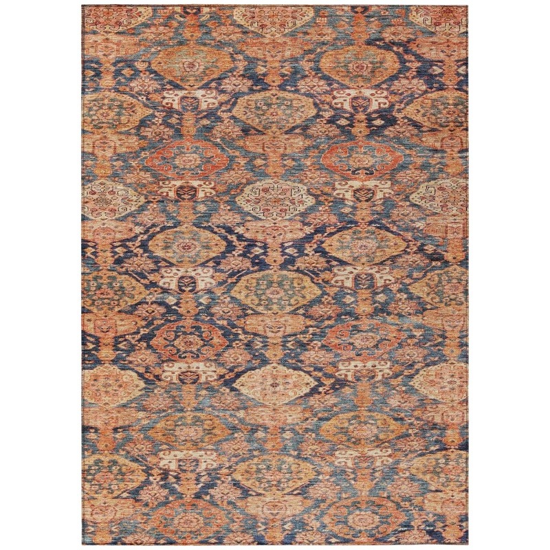Ambray Orange Washable Indoor-Outdoor Rug
