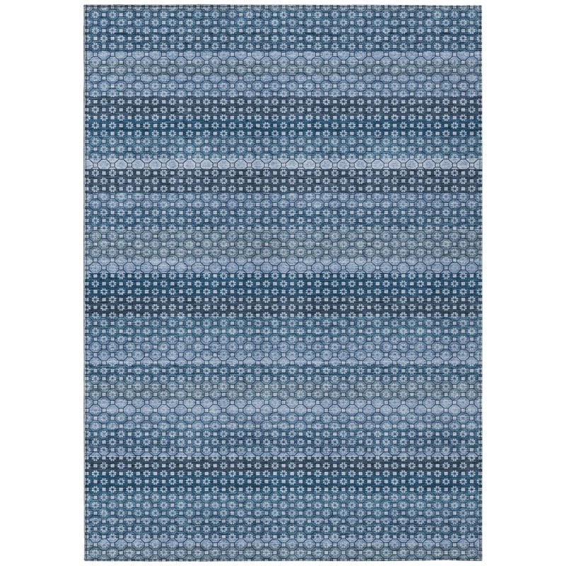 Ariaelle Blue Washable Indoor-Outdoor Rug