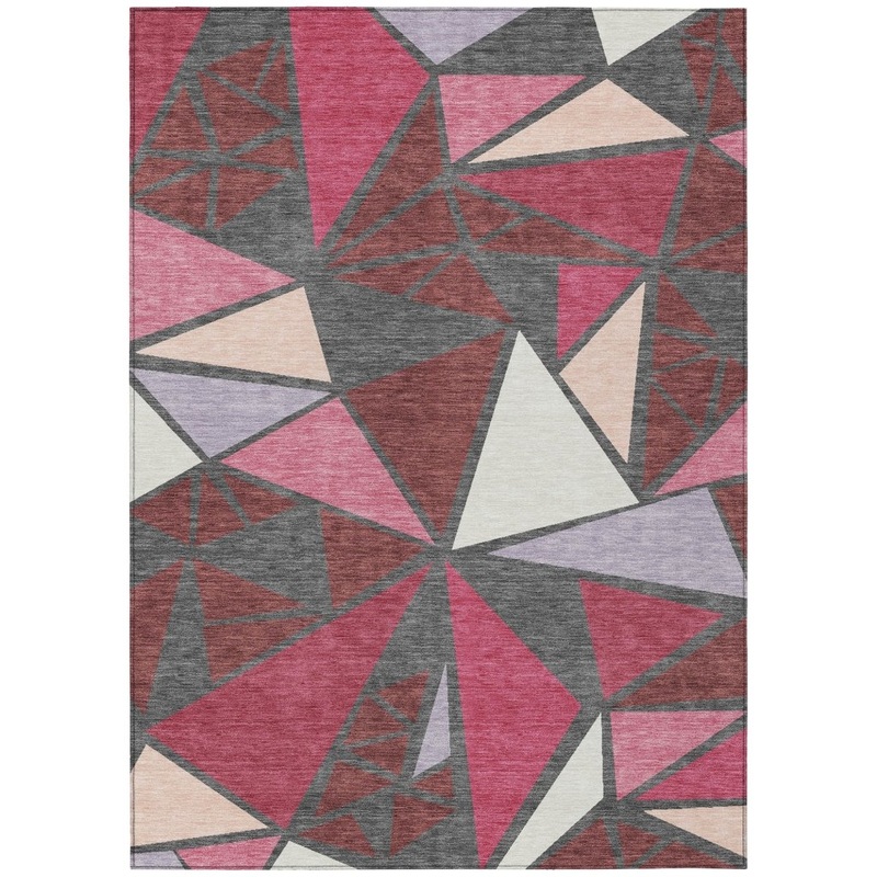 Aristea Red Washable Indoor-Outdoor Rug