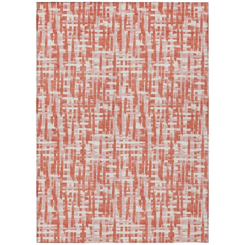 Zarifa Coral Washable Indoor-Outdoor Rug