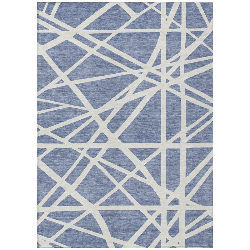 Zephina Denim Washable Indoor-Outdoor Rug