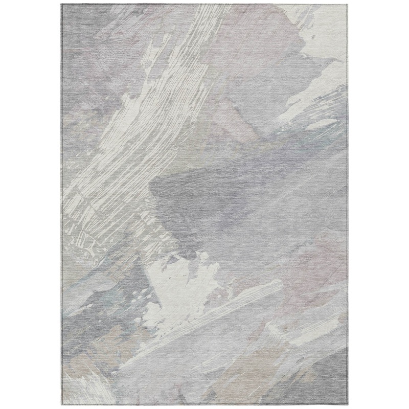 Ahmira Ivory Washable Indoor-Outdoor Rug