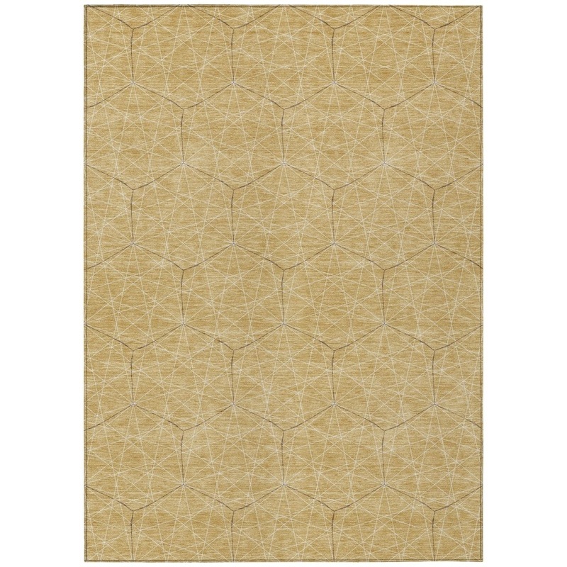 Alina Gold Washable Indoor-Outdoor Rug