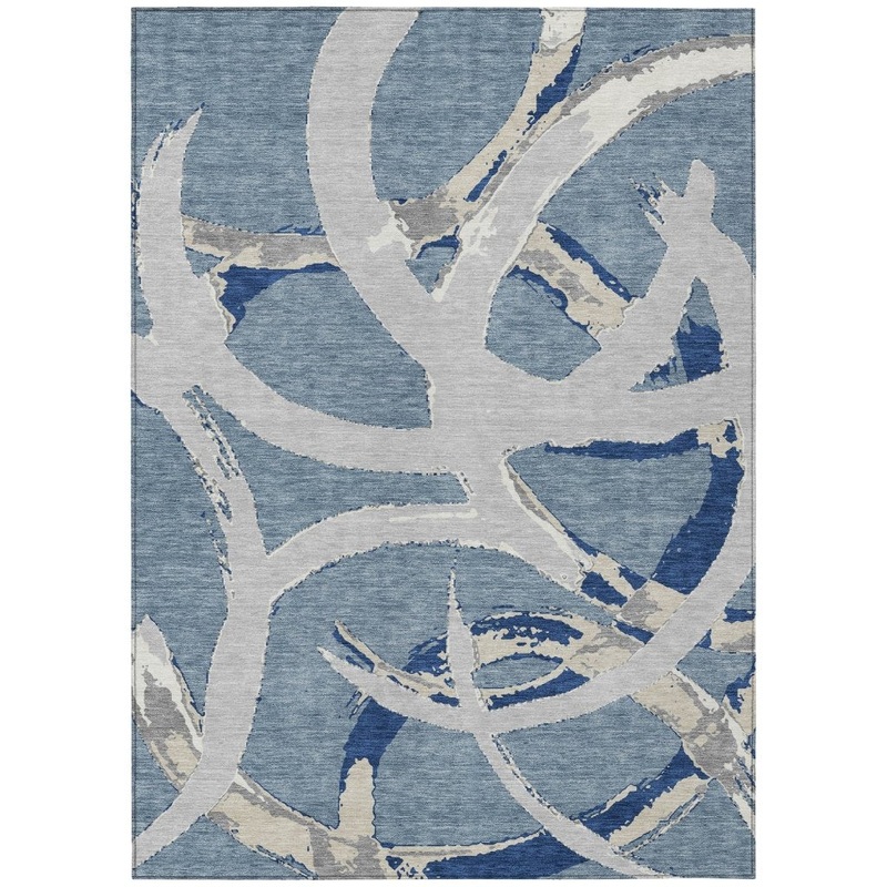 Aloura Denim Washable Indoor-Outdoor Rug