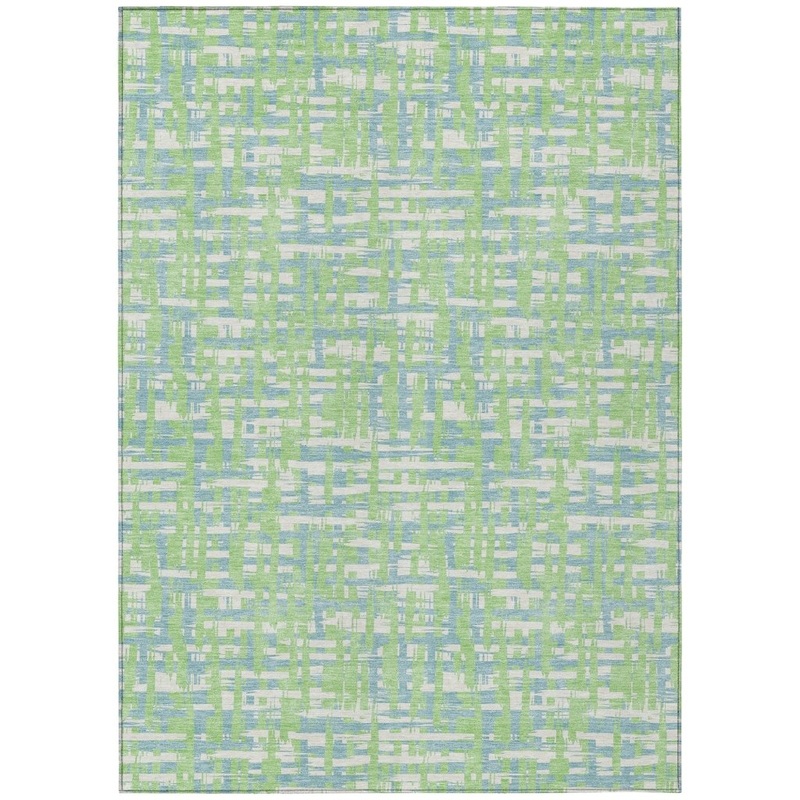 Zarifa Green Washable Indoor-Outdoor Rug
