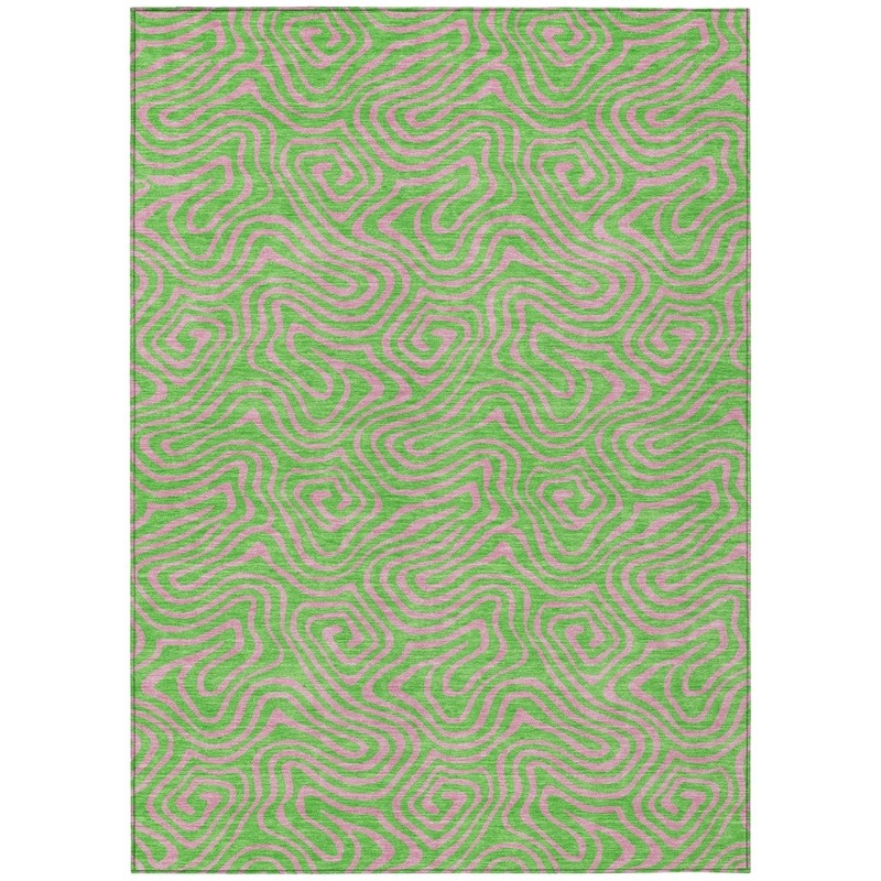 Zena Lime Washable Indoor-Outdoor Rug