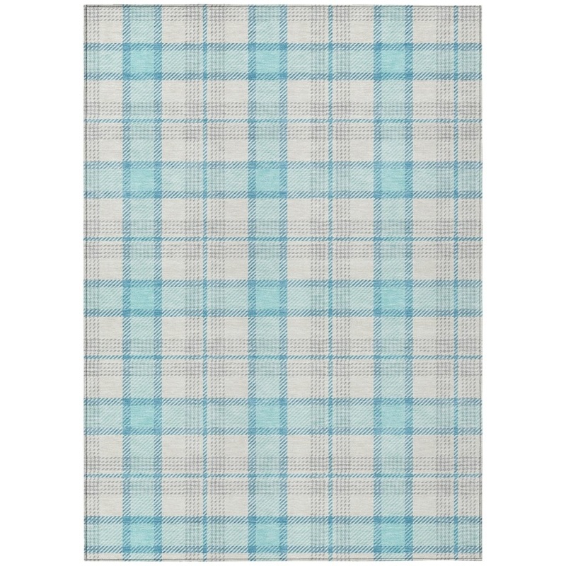 Zinara Teal Washable Indoor-Outdoor Rug