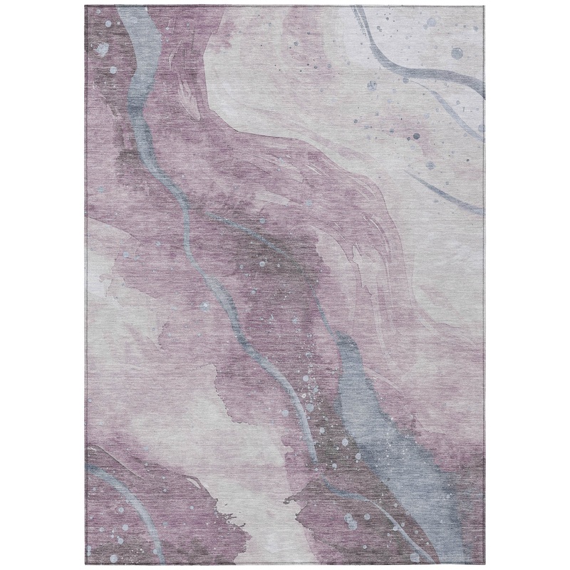 Zivienne Purple Washable Indoor-Outdoor Rug