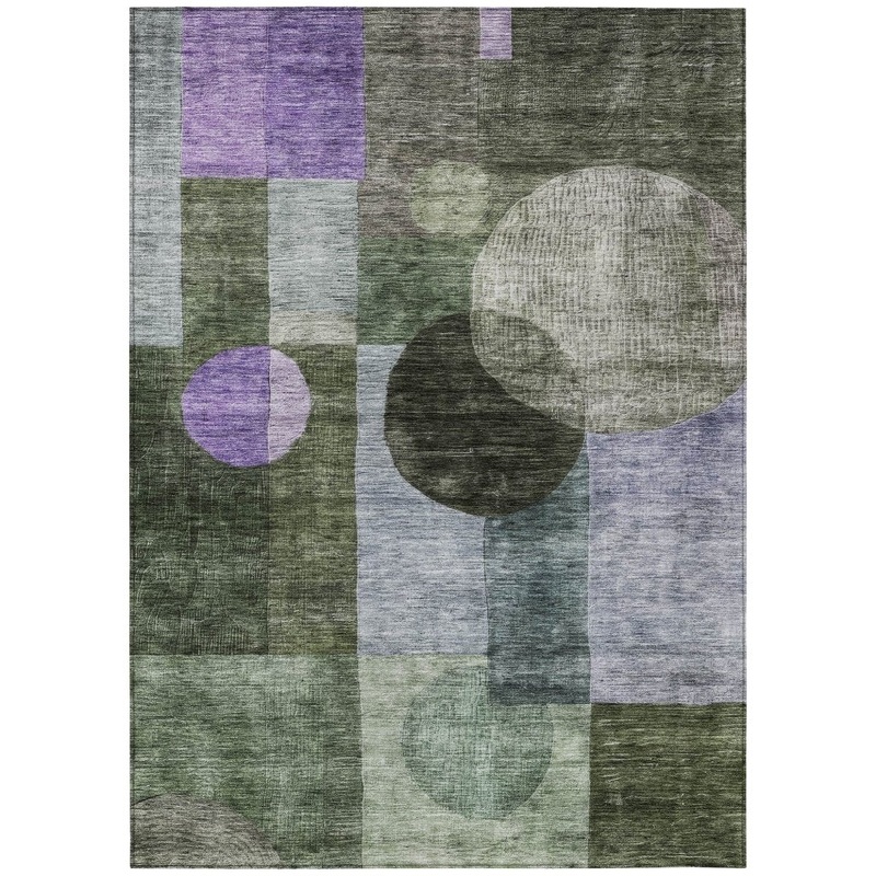 Amara Olive Washable Indoor-Outdoor Rug