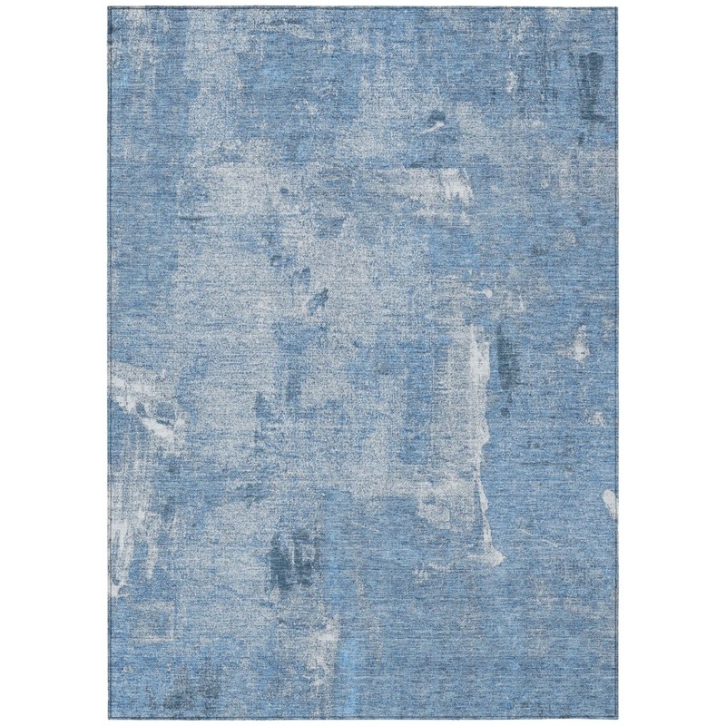 Aria Blue Washable Indoor-Outdoor Rug