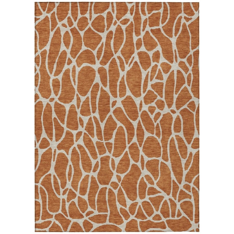 Zarelia Paprika Washable Indoor-Outdoor Rug