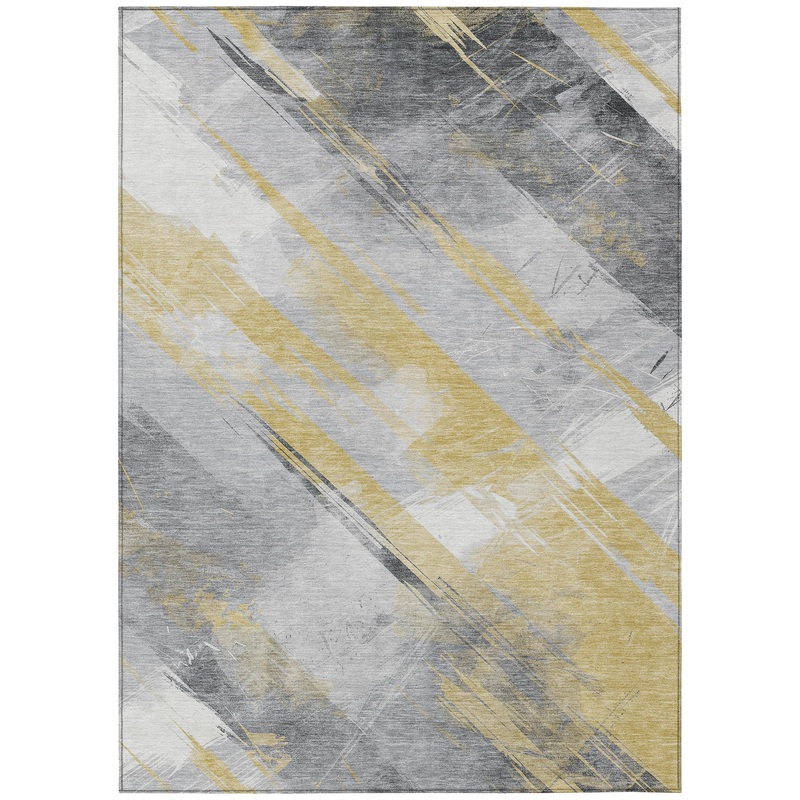 Zarinae Gold Washable Indoor-Outdoor Rug