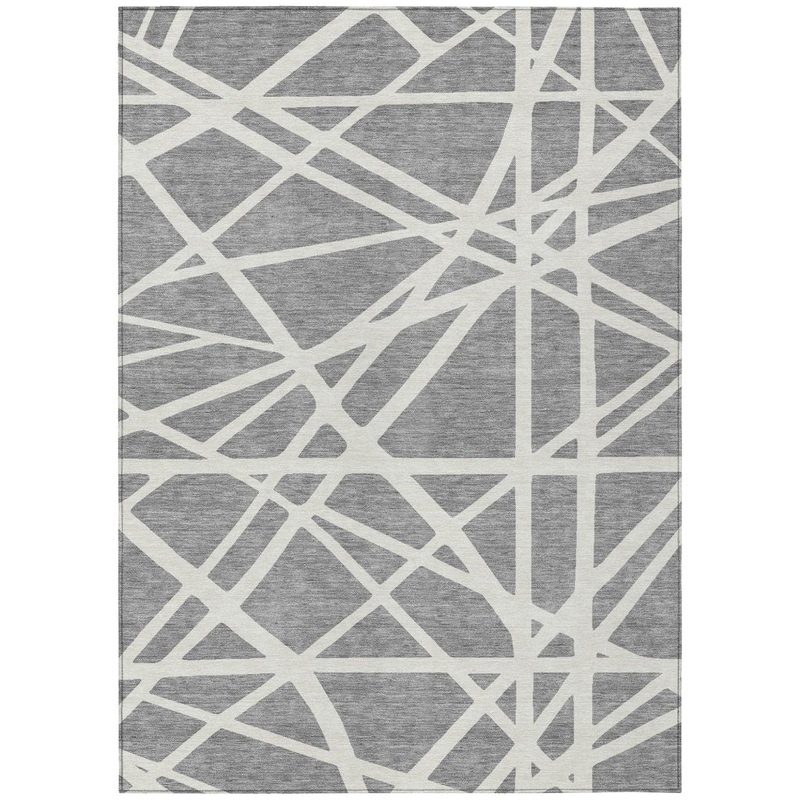Zephina Gray Washable Indoor-Outdoor Rug