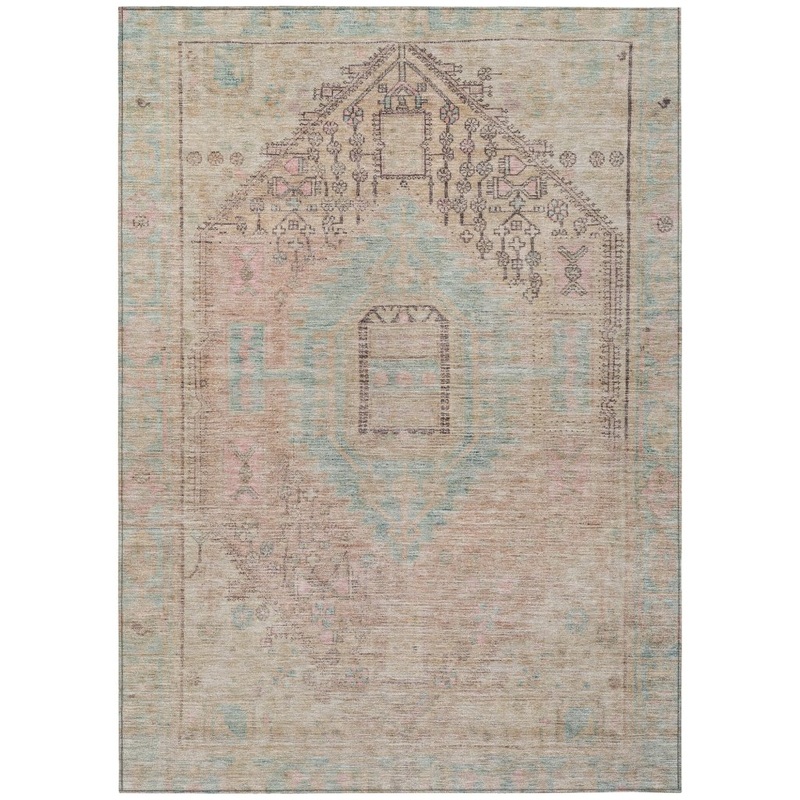 Alma Pink Washable Indoor-Outdoor Rug