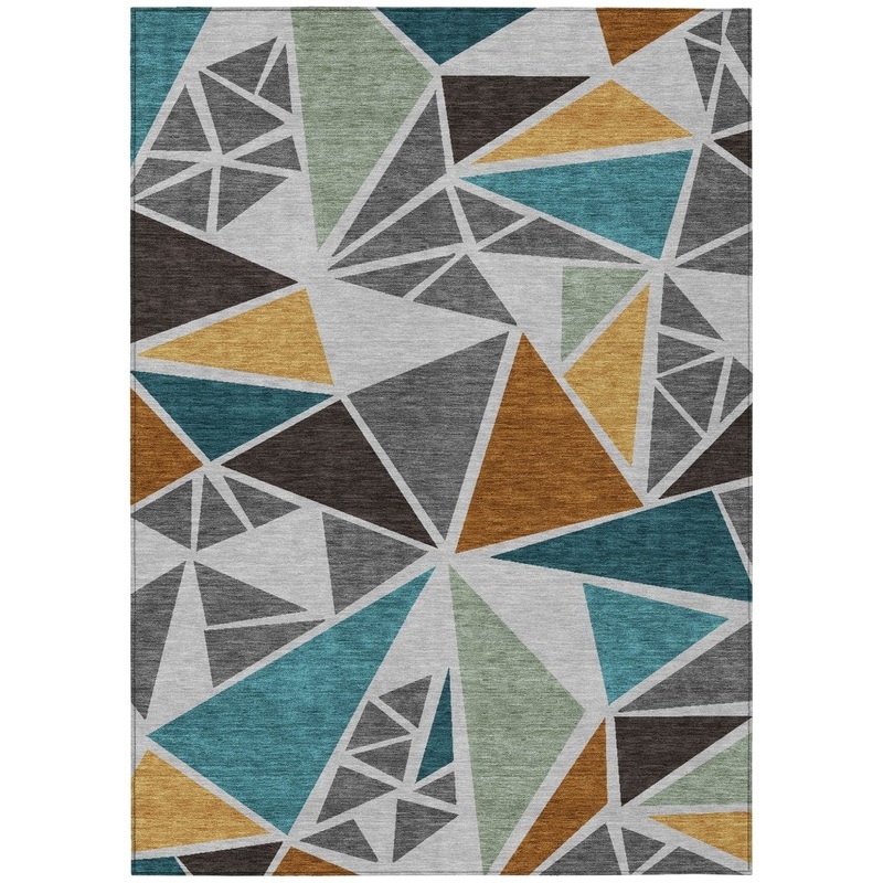 Aristea Gray Washable Indoor-Outdoor Rug