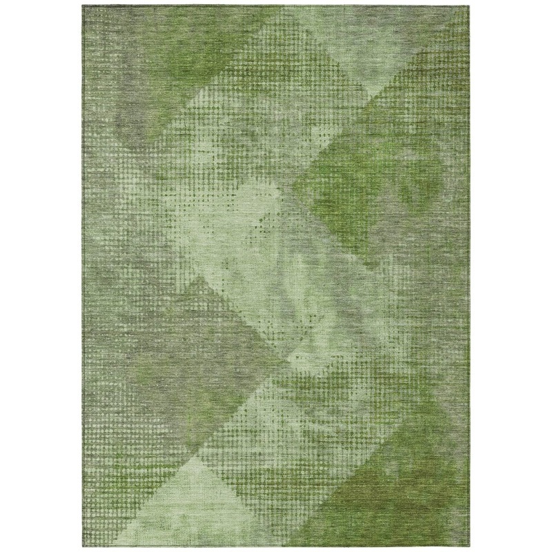 Arvaya Green Washable Indoor-Outdoor Rug