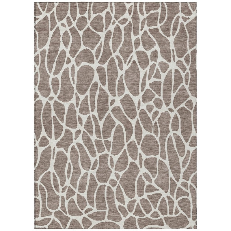 Zarelia Brown Washable Indoor-Outdoor Rug