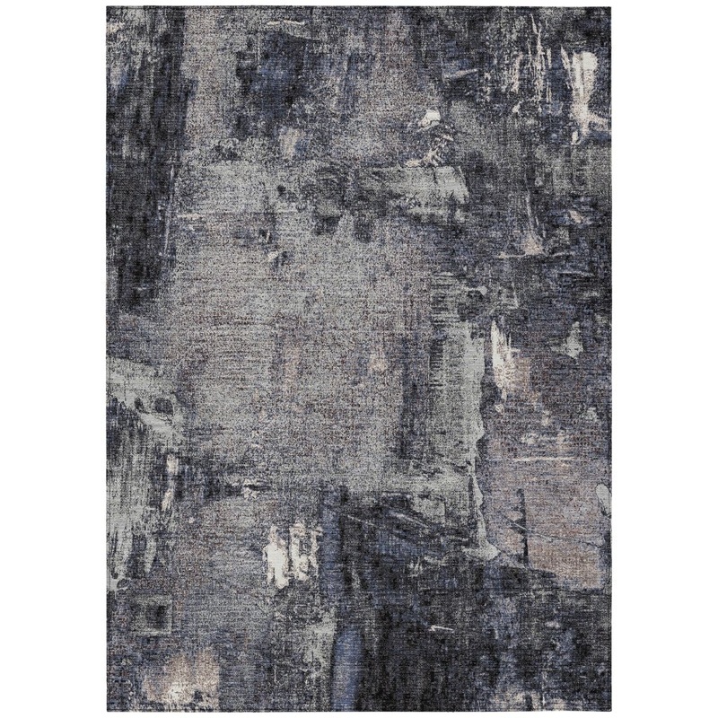 Aria Charcoal Washable Indoor-Outdoor Rug