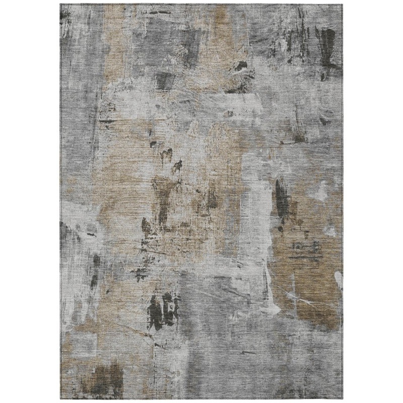 Aria Gray Washable Indoor-Outdoor Rug