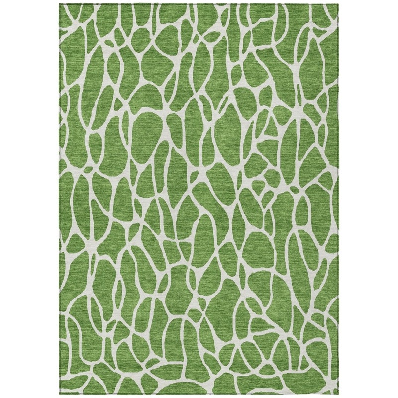 Zarelia Green Washable Indoor-Outdoor Rug