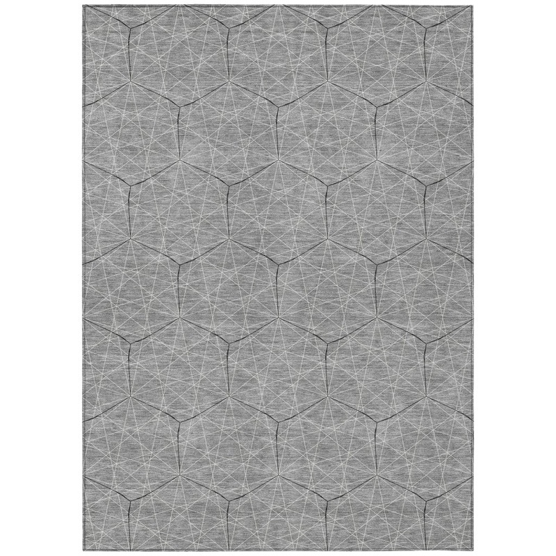 Alina Gray Washable Indoor-Outdoor Rug