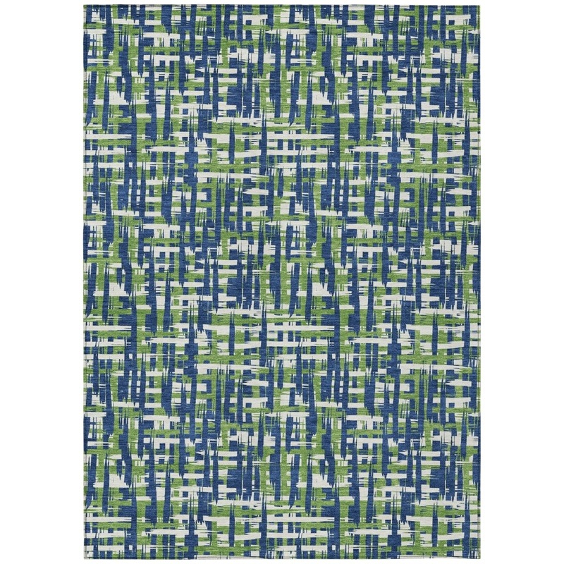 Zarifa Blue Washable Indoor-Outdoor Rug